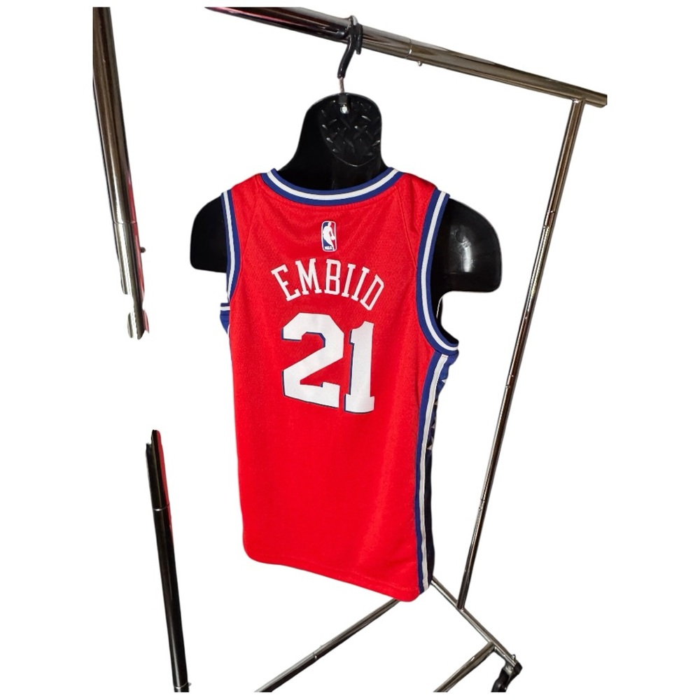 Joel Embiid Jersey Nike NBA Red Basketball - Picture 7 of 14